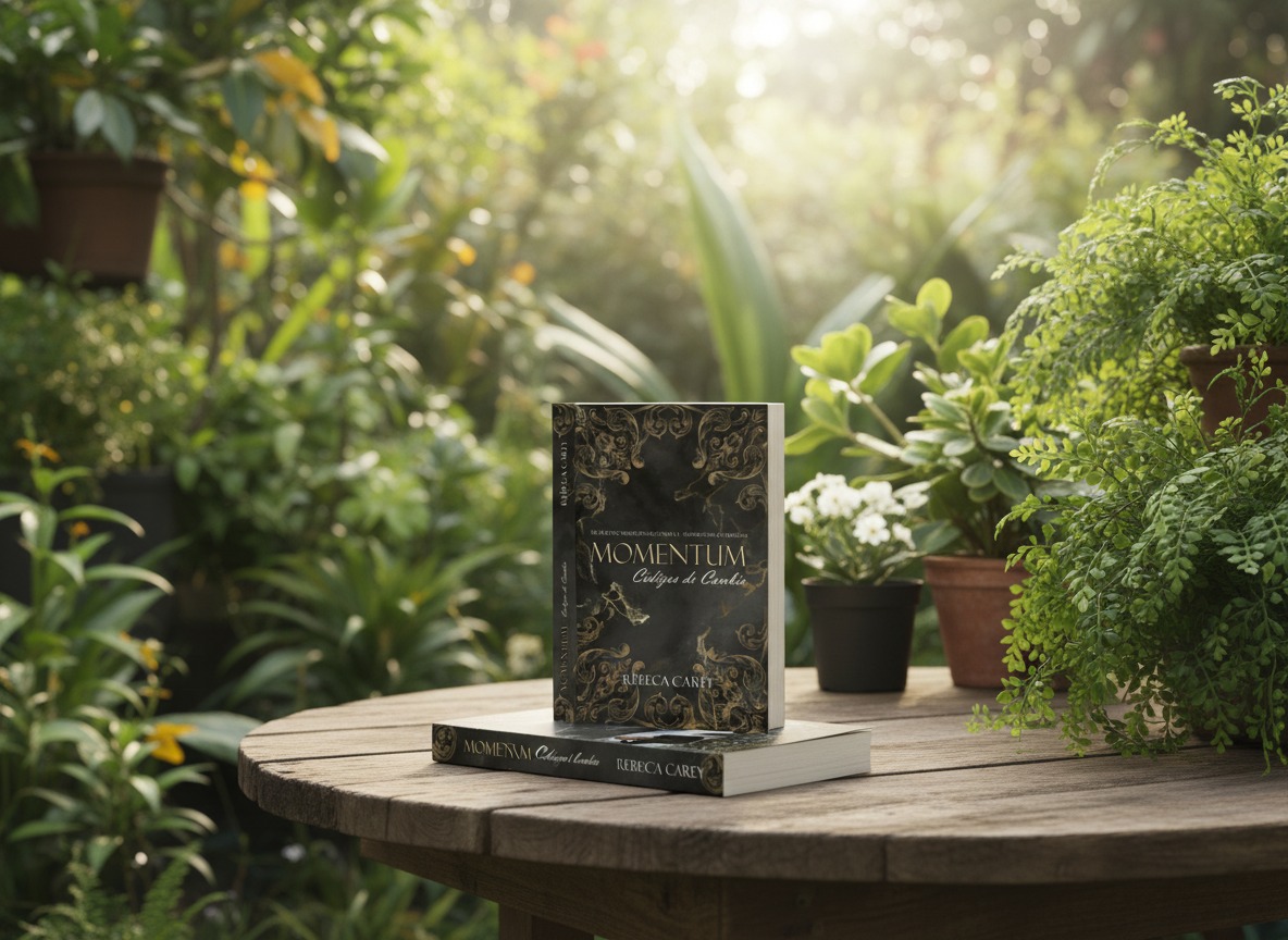Book in garden